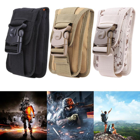 Universal Military Tactical Holster Hip Belt Bag Waist Sport Phone Case For iPhone Samsung Smart Phone Outdoor Sport Bags