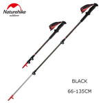 1 PC NatureHike NH17D006-D Ultralight Carbon Fiber Quick Lock Trekking Poles Hiking Pole Walking Running Stick Aluminium Alloy