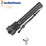 XHP70 Flashlight Rechargeable Flashlight 7000LM Tactical Torch defense flashligh zoom lamp For Camping hunting Powerful