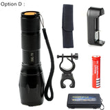 Linterna LED Flashlight XML-T6/L2 3800LM Tactical Flashlight Aluminum Waterproof zaklamp Hunting Flash Light +18650+Charger+Box