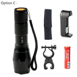 Linterna LED Flashlight XML-T6/L2 3800LM Tactical Flashlight Aluminum Waterproof zaklamp Hunting Flash Light +18650+Charger+Box