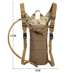 3L Capacity Water Bladder Bag Container Molle Hydration Backpack for Outdoor Camping Hiking Running Cycling Supplies