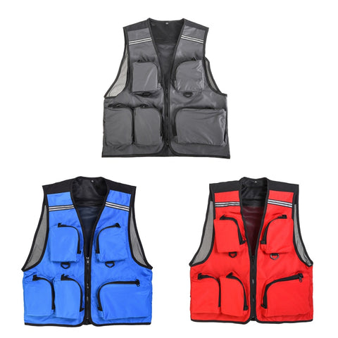 Hot Breathable Fly Fishing Vest Mesh Multi-Pocket Vests Outdoor Sport Photography Quick Dry Hunt Hike Fisherman Clothes