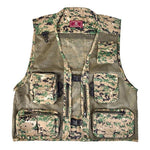 Camouflage Fishing Vests Quick Dry Multifunctional Polyester Fishing Clothing Multi-Pocket Waistcoat Hunt Hike Fisherman Clothes