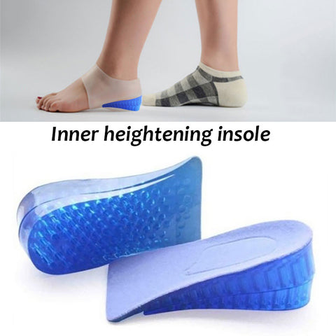 1pair Lift Pad Insoles Camping Insert Heel Hiking Height Unisex Silicone Shoes Pads hiking insoles Camping accessories Random
