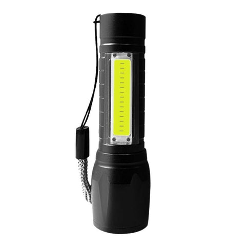 LED T6 Handheld Tactical Flashlight COB Lantern Magnetic 3 Modes Water Resistant for Telescopic focusing work light