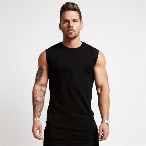 2020 Gym Workout Sleeveless Shirt Tank Top Men Bodybuilding Clothing Fitness Mens Sportwear Vests Muscle Men Tank Tops