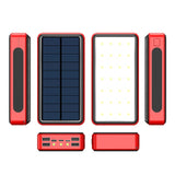 80000mAh Solar Power Bank Large Capacity Portable Charger Camping Light External Battery 4USB PowerBank for smartphone iphone 13