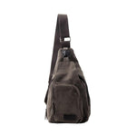 Men Small Canvas Military Messenger Shoulder Travel Hiking Bag Backpack