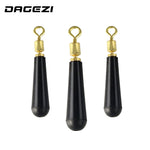 DAGEZI 100pcs/lot Fishing Copper + rubber float rest Fishing Gear Block rotation drift fishing floats accessories