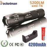 Lanterna XM-L T6 5200LM Tactical Flashlight Torch Zoom Linternas LED Flashlight for 3xAAAor 18650 Rechargeable Battery