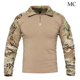 Men US Army Tactical Military Uniform Airsoft Camouflage Combat-Proven Shirts Rapid Assault Long Sleeve Shirt Hunting Clothes