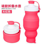 BPA Free Collapsible Silicone Water Bottle Portable Travel Cup Foldable Outdoor Hiking Sport Camping Drinking Bottles With Lid