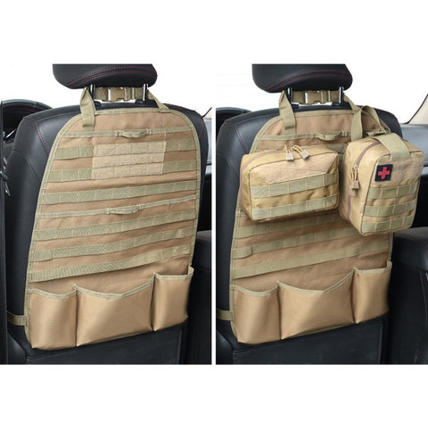 1 PCS Car Seat Cover Protector Universal Fit Hunting Bags Pouches Car Seat Back Organizer Tactical MOLLE Vehicle Panel